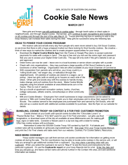 Cookie News March 2017 - Girl Scouts of Eastern Oklahoma