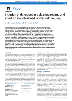 Inclusion of detergent in a cleaning regime and effect on microbial