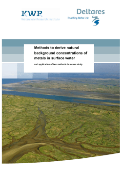 Methods to derive natural background concentrations