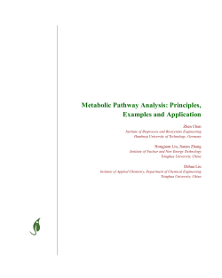 Metabolic Pathway Analysis: Principles, Examples