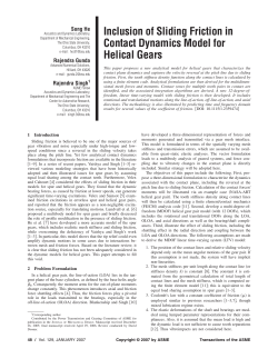 Inclusion of Sliding Friction in Contact Dynamics Model for Helical