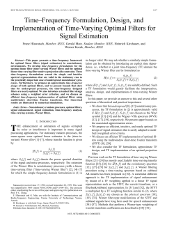 Time-frequency formulation, design, and implementation of time