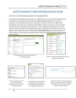LACCD Student E-Mail Getting Started Guide