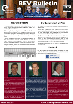 BEV Bulletin - Buckingham Equine Vets