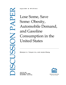 Lose Some, Save Some: Obesity, Automobile Demand, and