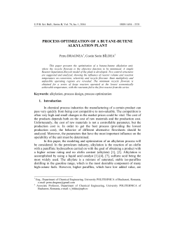 process optimization of a butane-butene alkylation plant