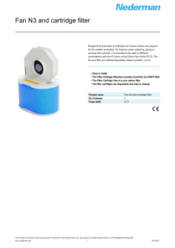 Fan N3 and cartridge filter
