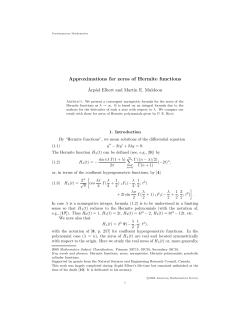 Approximations for zeros of Hermite functions