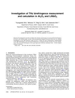 Investigation of THz birefringence measurement and calculation in