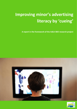 Improving minor`s advertising literacy by `cueing`