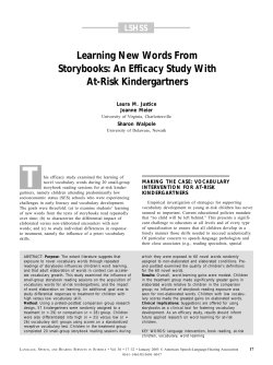 Learning New Words From Storybooks: An Efficacy Study With At