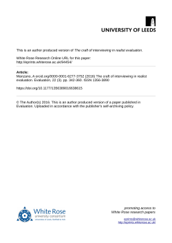 The craft of interviewing in realist evaluation