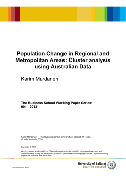 Population Change in Regional and Metropolitan Areas: Cluster