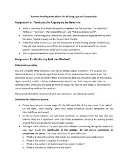 Assignment or Thank you for Arguing by Jay Heinrichs Assignment