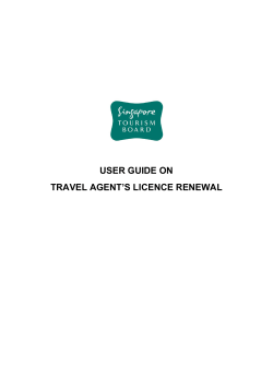 user guide on travel agent`s licence renewal