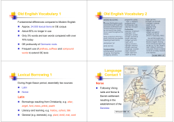 Old English Vocabulary 1