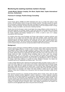 Monitoring the washing machines market in Europe