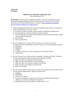 Additional Reading Exercise 1 - Doc Butler`s US History Website for
