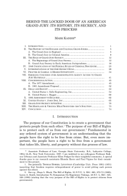 behind the locked door of an american grand jury