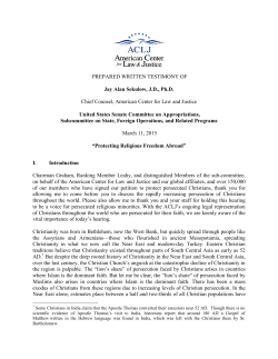 Sekulow Written Testimony