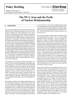 B034 The P5 plus 1, Iran and the Perils of Nuclear Brinkmanship.docx