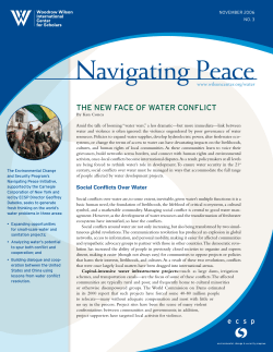 The New Face oF waTer coNFlicT
