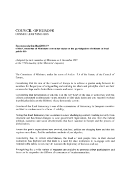 Coe - Council of Europe