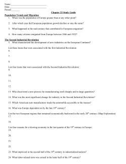Chapter 23 Study Guide Population Trends