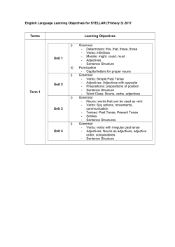 P3 Stellar Learning Objectives