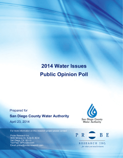 2014 Water Issues Public Opinion Poll