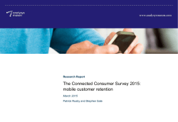 The Connected Consumer Survey 2015: mobile