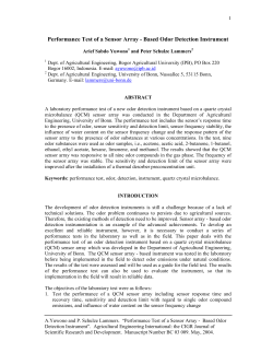 Performance Test of a Sensor Array