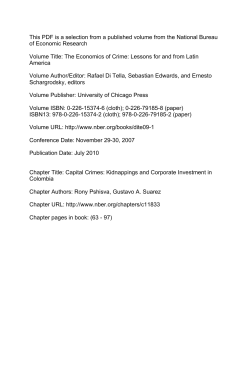 The Economics of Crime: Lessons For and From Latin America