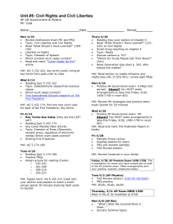 Unit #5: Civil Rights and Civil Liberties