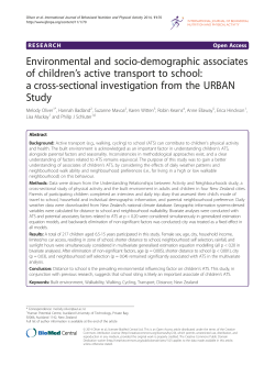 Environmental and socio-demographic associates of children`s