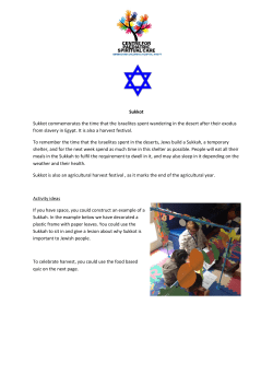 Sukkot - Birmingham Children`s Hospital