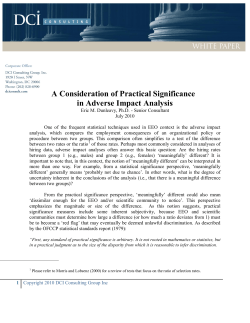 A Consideration of Practical Significance in