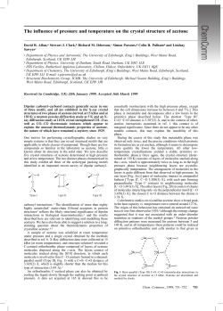 The influence of pressure and temperature on the crystal structure of