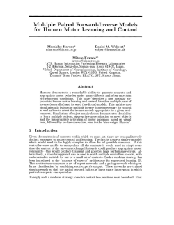 Multiple Paired Forward-Inverse Models for Human Motor Learning