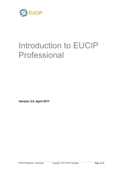 Introduction to EUCIP Professional