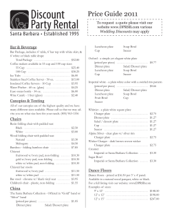 Price Guide 2011 - Discount Party Rentals