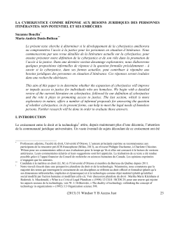 (2013) 31 Windsor Y B Access Just 23 LA CYBERJUSTICE COMME
