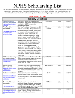 BEHS Scholarships - Fairbanks North Star Borough School District