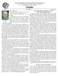 Strophes - National Federation of State Poetry Societies