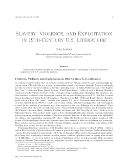 Slavery, Violence, and Exploitation in 19th
