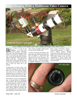 Solar Imaging With a Mallincam Video Camera