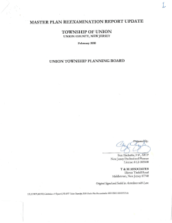 master plan reexamination report update township of union