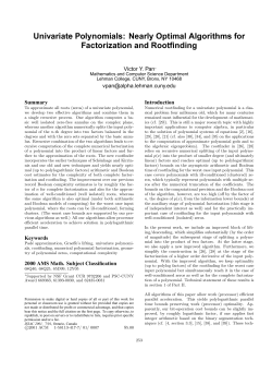 Univariate Polynomials: Nearly Optimal Algorithms for Factorization