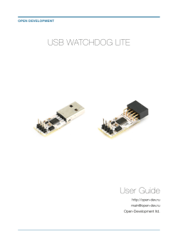 USB WATCHDOG LITE User Guide