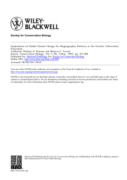 Implications of Global Climate Change for Biogeographic Patterns in